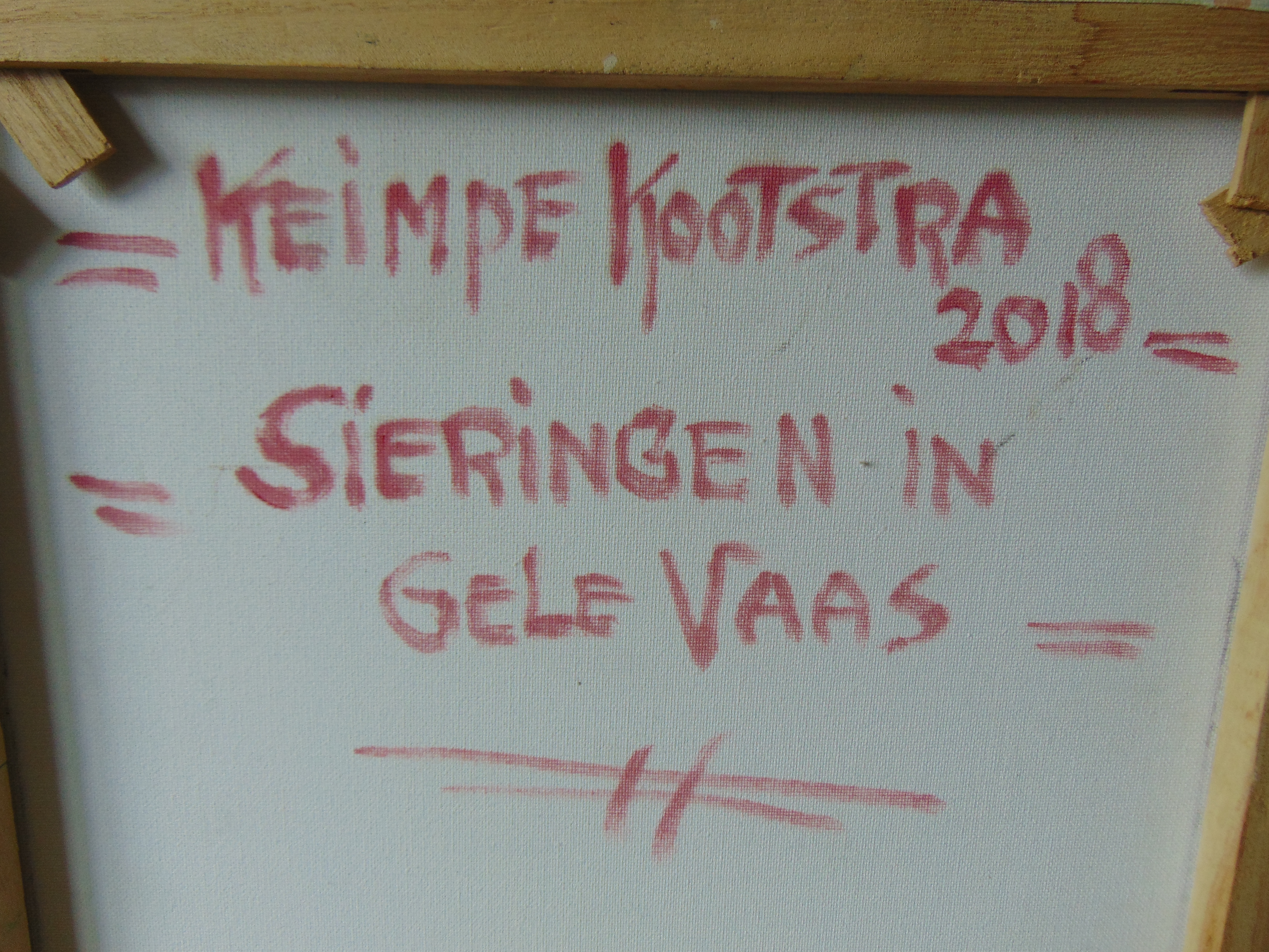 Keimpe Kootstra - Sieringen in gele vaas. kopen? Bied vanaf 225!