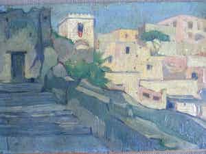 Niet of onleesbaar gesigneerd - Schilderijtje verkocht voor € 10!