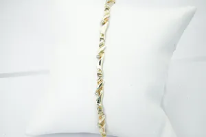 Chique gouden (14krt) & diamanten (0.10ct) "Slinger / Guirlande" armband kopen? Bied vanaf 230!