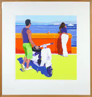 Marco Kooiman - Zeefdruk, Rivièra - Ingelijst vendu pour 35€ !
