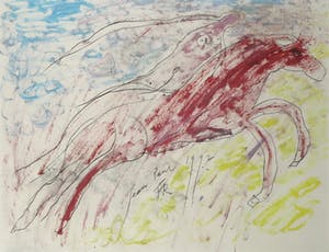 Jean Paul Franssens - Pastelkrijt, Zonder titel - Ingelijst kopen? Bied vanaf 35!