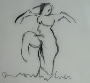 Anton Heyboer - Pastelkrijt, “Naakte vrouw” – gesigneerd & ingelijst kopen? Bied vanaf 1!