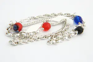 155 -  Vrijwel nieuw Surinaams 1e  gehalte Zilveren Alla Kondre hals sieraad kopen? Bied vanaf 25!