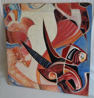 Peter Salentijn - Olieverf op board, ‘Bok’ – 61 x 61 cm kopen? Bied vanaf 1!