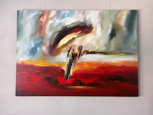 AcheterGena - “Balance” groot abstract/figuratief werk? Enchérissez de 350!