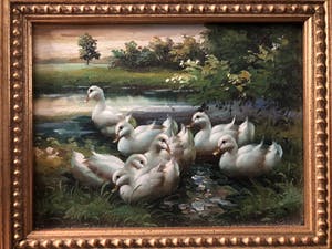 Niet of onleesbaar gesigneerd - Eendjes aan de waterkant kopen? Bied vanaf 10!