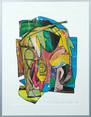 Ella Joosten - Gouache en collage, Zonder titel - Ingelijst kopen? Bied vanaf 1!