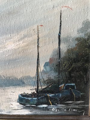 Niet of onleesbaar gesigneerd - Schemering (G de Nooy?) kopen? Bied vanaf 10!
