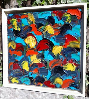 Jac Gijzen - Abstracte compositie, olieverf op doek (in originele lijst) kopen? Bied vanaf 395!