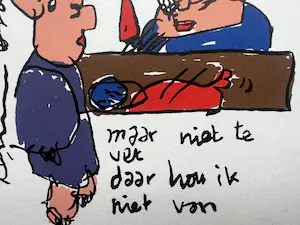 Herman Brood - Kleurenzeefdruk, genummerde oplage | 'Een botje voor de hond' | 2000 kopen? Bied vanaf 1!