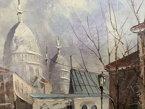 Niet of onleesbaar gesigneerd - Paris, Place de Tertre met Sacre Coeur kopen? Bied vanaf 1!