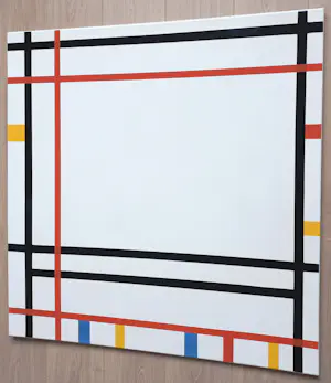 Piet Mondriaan - New York Boogie Woogie, emaille op metaal (unica, groot) kopen? Bied vanaf 795!