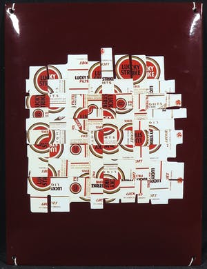 Rob Scholte - Emaille bord, Lucky Strike kopen? Bied vanaf 1!