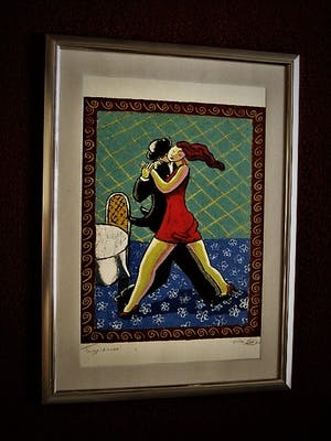 Jacques Tange - populair Rotterdams graficus - gesigneerde Zeefdruk - Tango dinner - 200 exempl. kopen? Bied vanaf 30!