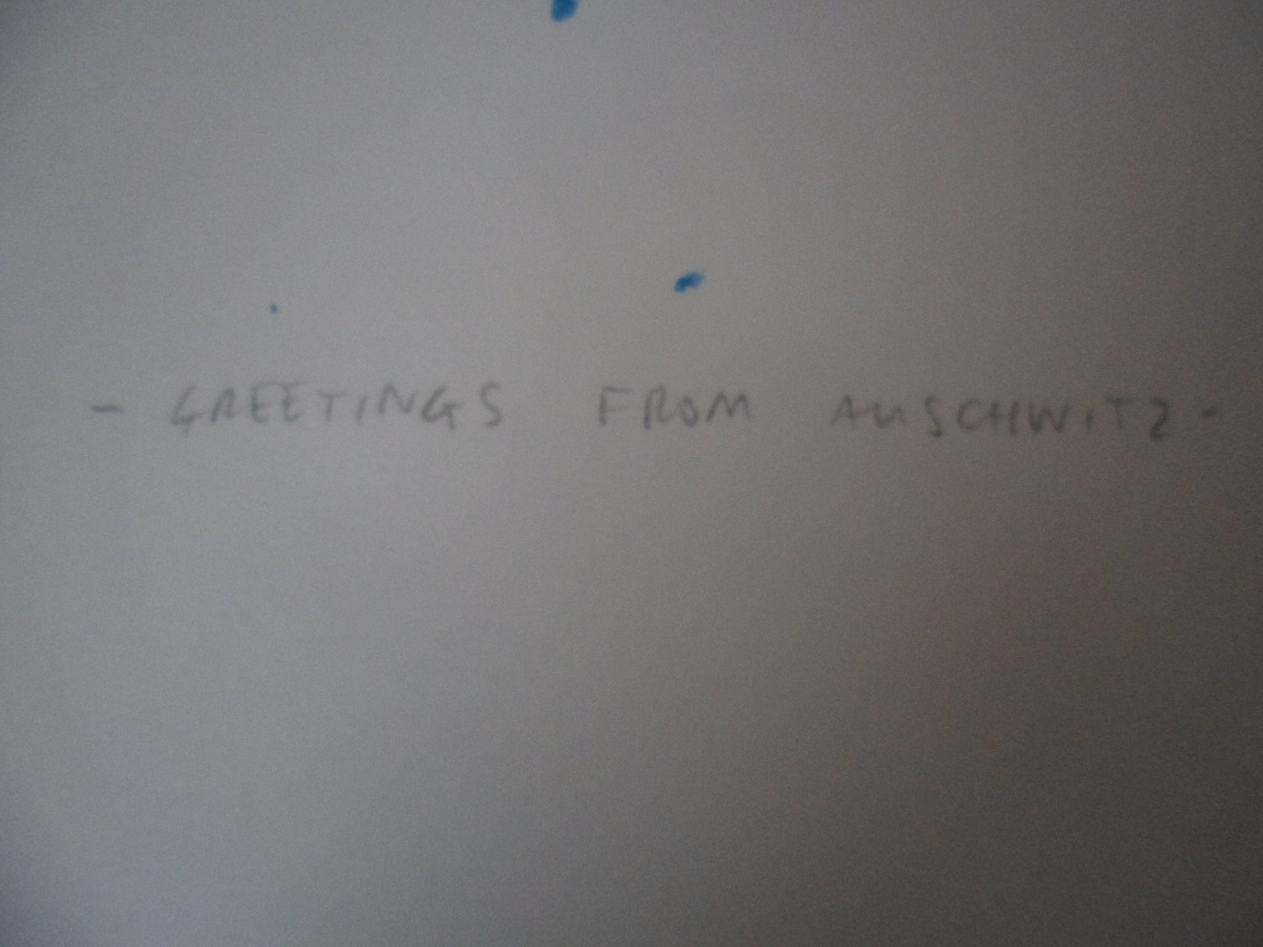 Agata Siwek - Zeefdruk. Titel."Greetings from Auschwitz". kopen? Bied vanaf 30!