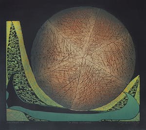 Antje Veldstra - Houtsnede, nieuw ingelijst, no stone unturned kopen? Bied vanaf 60!