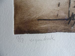 Werner Moonen - Abstracte Ets, zonder titel kopen? Bied vanaf 40!