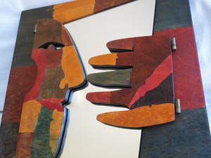 Niet of onleesbaar gesigneerd - Design , Spiegel van hout – gesigneerd - 1996 kopen? Bied vanaf 1!