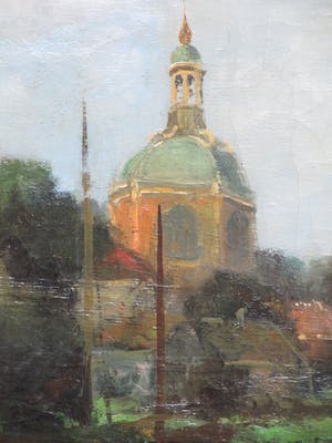 Adriaan Terhell - Galgewater & Morspoort Leiden gezien vanaf De Put - Olie op doek kopen? Bied vanaf 100!