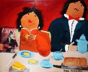 Theo Broeren - Acryl op doek, Luxe (Groot) verkocht voor € 120!