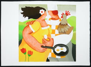 Yvonne Zomerdijk - Zeefdruk, Kakelvers kopen? Bied vanaf 1!