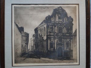 Henri Quittelier - Prachtige ets getiteld "Chapelle Bougetines" handgesigneerd en genummerd 25 /60 kopen? Bied vanaf 1!
