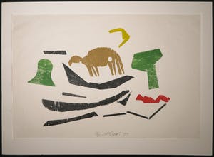 Carel Visser - Houtsnede op geschept papier, Zonder titel kopen? Bied vanaf 150!