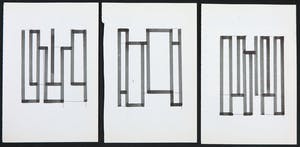 Siep van den Berg - Lot van drie abstracte composities kopen? Bied vanaf 1!