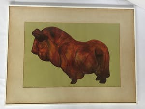 Tom Waakop Reijers - Muskus os - gemengde techniek - 3/5 kopen? Bied vanaf 135!