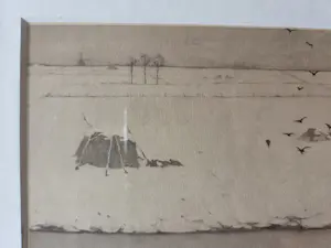 Jan Mankes - Winterlandschap. Heliogravure. Ingelijst. kopen? Bied vanaf 159!