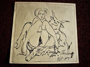 Niet of onleesbaar gesigneerd - 2x Russische 1969 sexueel expliciete Inkt tek. - Faun en vrouw - gesigneerd kopen? Bied vanaf 1!
