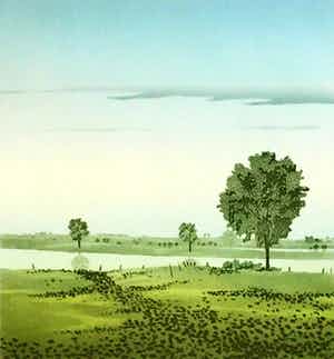 Henk Kastelijn - C3427-23 - Spiegelingen, Zomer verkocht voor € 40!