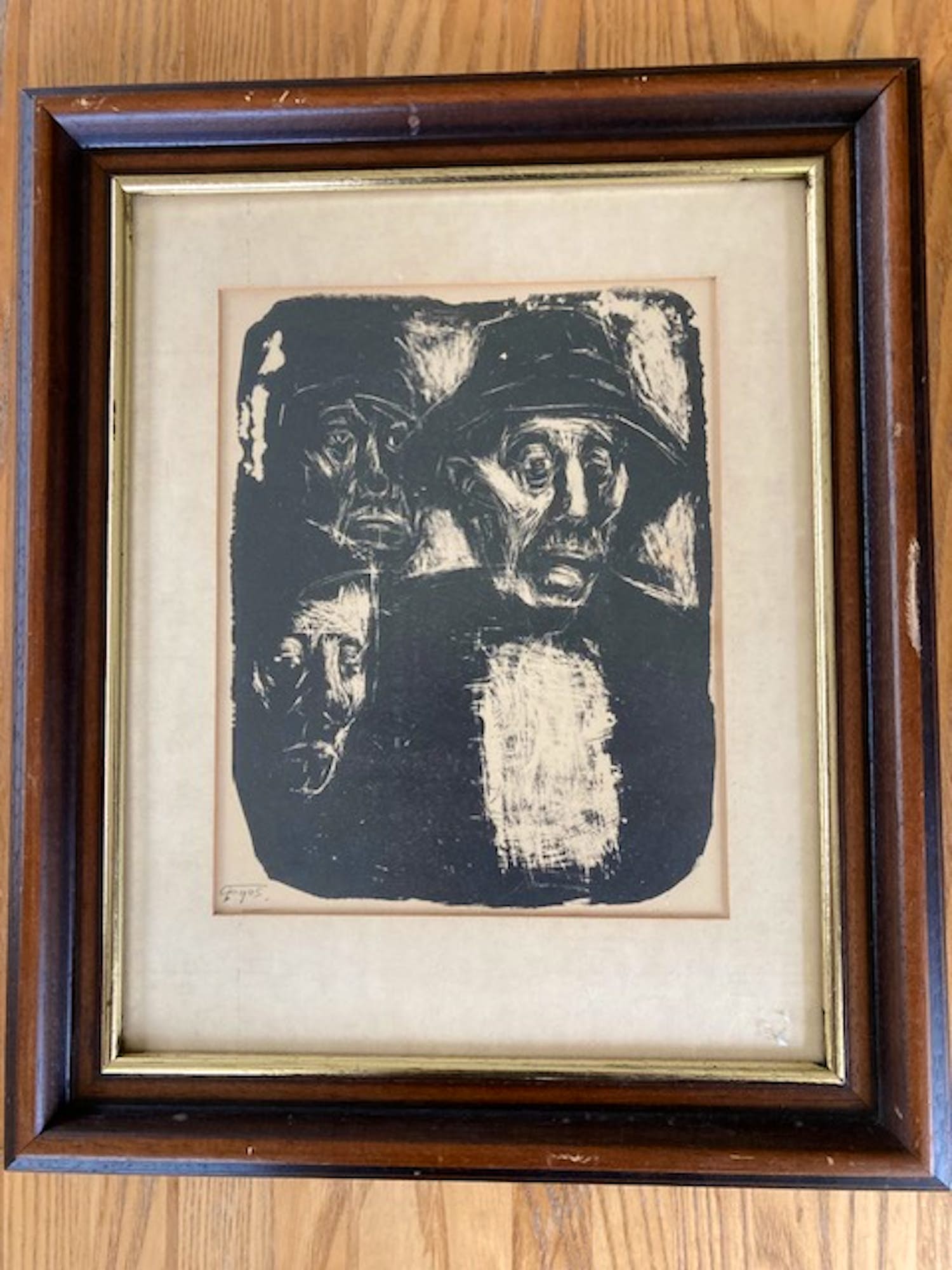 Ferenc Gogos - portret 3 mannen verkocht voor € 40!