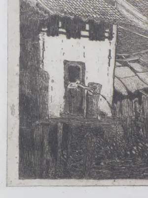 Wijnand Otto Jan Nieuwenkamp - Badende vrouw in Semarang - Ets kopen? Bied vanaf 130!