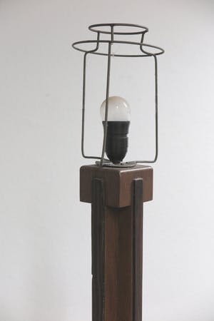 Curiosa - Art Deco houten staande lamp / lampenvoet kopen? Bied vanaf 50!
