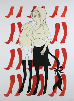 Yke Schotten - Zeefdruk op papier, Boots - Ingelijst kopen? Bied vanaf 50!