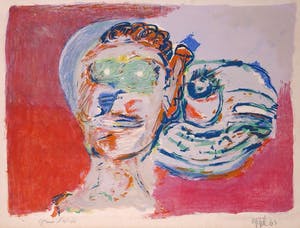 Karel Appel - Litho, Regard vers l'infini kopen? Bied vanaf 750!