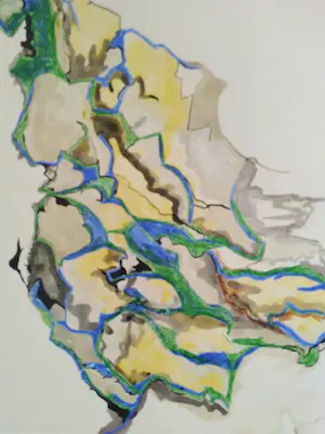 Niet of onleesbaar gesigneerd - S. Lack, abstract werk kopen? Bied vanaf 1!