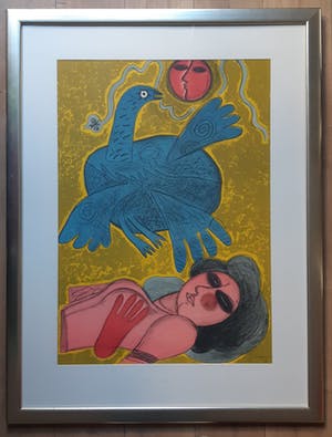 Corneille - "Hommage a CoBrA". Fraaie grote litho uit 1988 kopen? Bied vanaf 425!