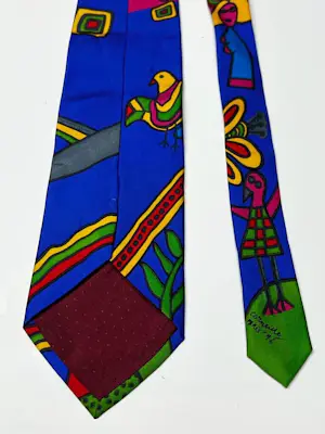 Corneille - Set van 4 stropdassen (unisex): vrouw en vogels, 1996 kopen? Bied vanaf 60!