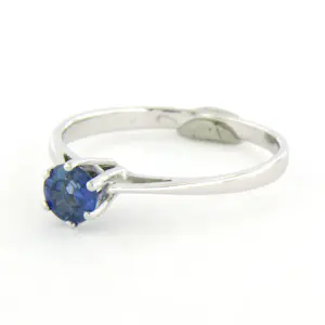 14k gouden solitaire ring met saffier tot. 0.60ct - 1.8 gram - ringmaat 17.25/54 kopen? Bied vanaf 300!