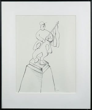 Steef Roothaan - Potlood, Zonder titel - Ingelijst kopen? Bied vanaf 1!