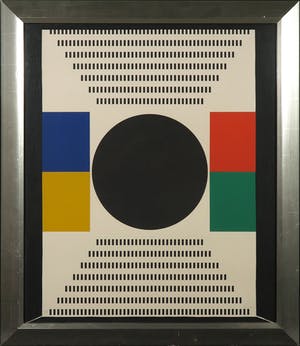 Kumi Sugai - Zeefdruk, Abstracte compositie - Ingelijst kopen? Bied vanaf 150!