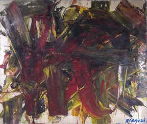 Alfonso Frasnedi - Olieverf op doek, Abstracte Compositie verkocht voor € 100!