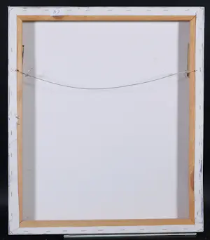 Menno Meijer - Gemengde techniek op doek, Abstracte compositie met metalen elementen kopen? Bied vanaf 1!