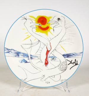 Royal Limoges - Salvador Dali, La Conquête du Cosmos - Zes porseleinen borden kopen? Bied vanaf 150!