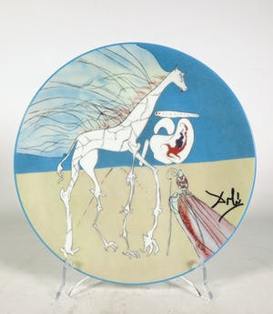 Royal Limoges - Salvador Dali, La Conquête du Cosmos - Zes porseleinen borden kopen? Bied vanaf 150!