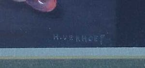 Hans Verhoef - A8157 - Stilleven met fruit, vlinder en wijnglas kopen? Bied vanaf 250!