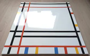 Piet Mondriaan - New York Boogie Woogie, emaille op metaal (unica, groot) kopen? Bied vanaf 695!