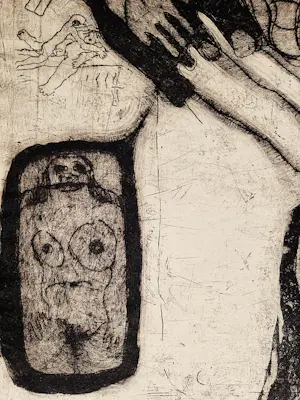 Pieter Zwaanswijk - onnavolgbaar Haarlems kunstenaar - ETS - surrealistische voorstelling - 1966 - kopen? Bied vanaf 37!